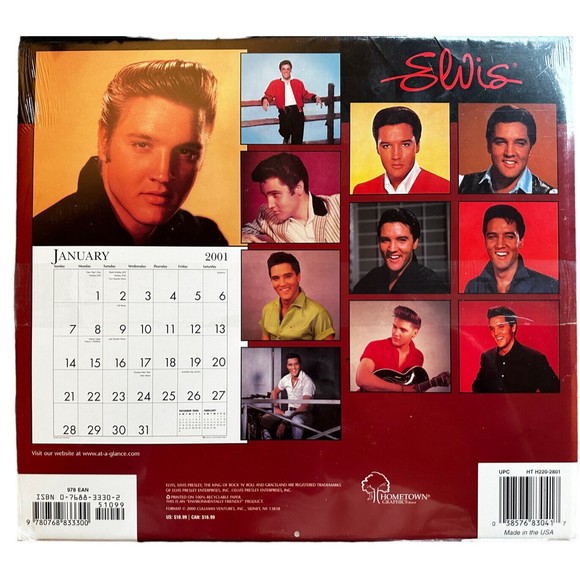 Elvis Presley Calendar Lot of 10 era 2001-2015 Sealed Mead Products - Picture 4 of 16